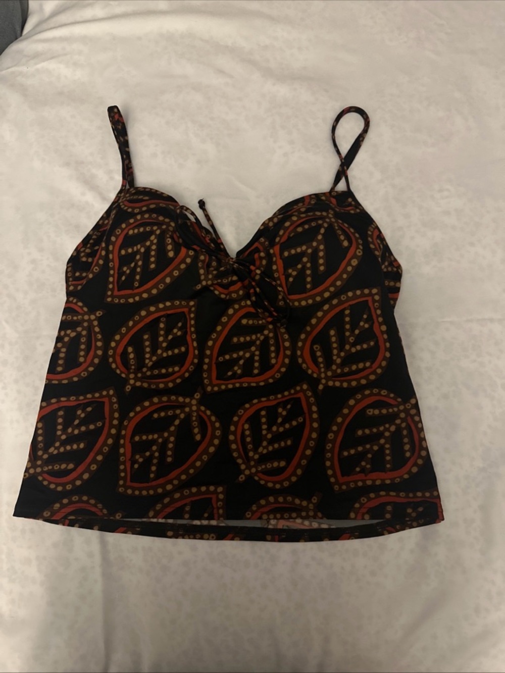 Victoria's Secret Leaves Printed Spaghetti Straps Women's Top Size 36B